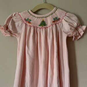Christmas Dress - Baby Loren Hand Smocked